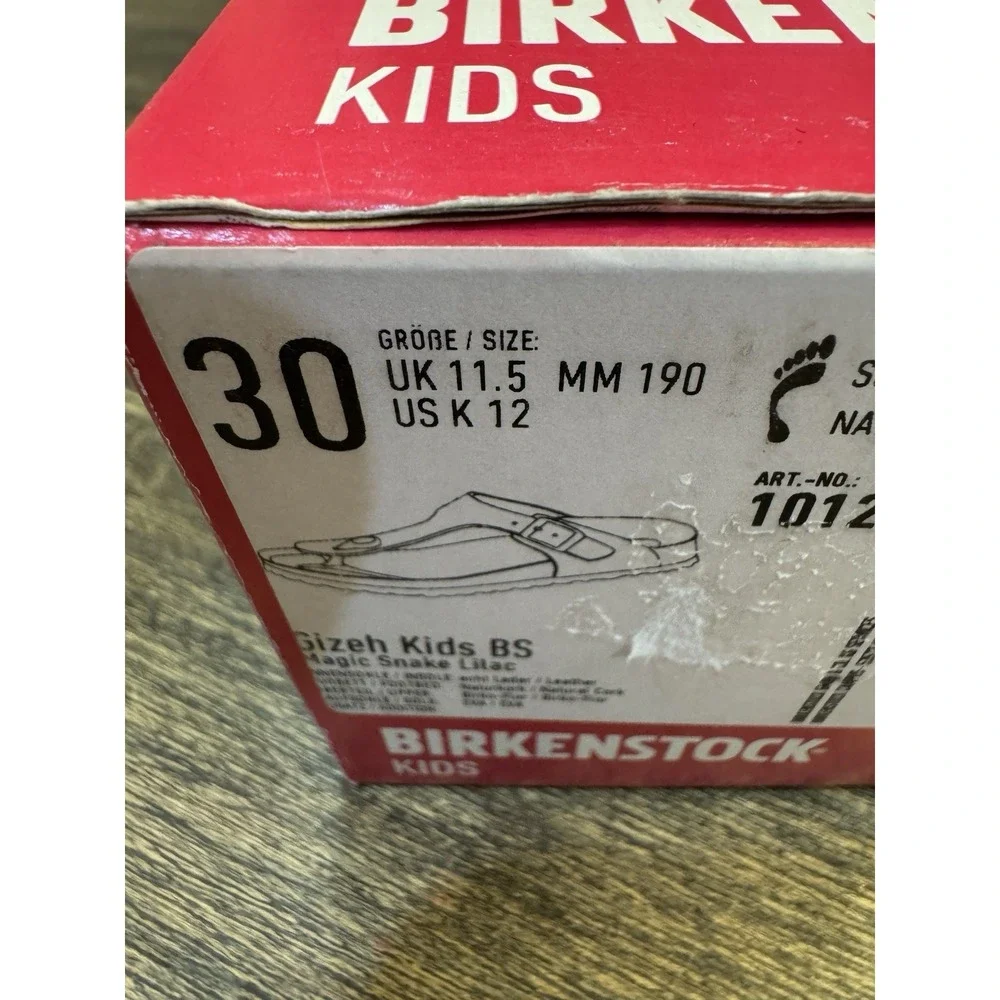 Birkenstock Kids Gizeh Size 30 Kids 12 Purple‎ Magic Snake Lilac Upper